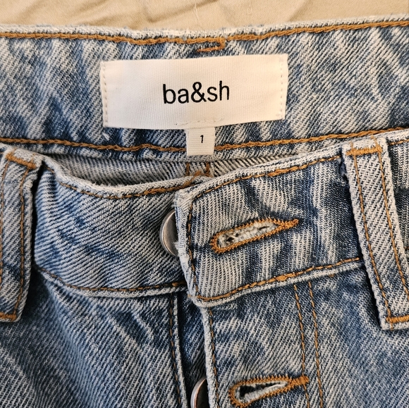 Ba&sh Amber high rise straight leg denim, size 1 - Picture 3 of 4